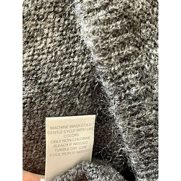 CJ BANKS Open Front Cardigan Dark Gray Stretch Knit 2X Plus Oversized pockets - Picture 4 of 5